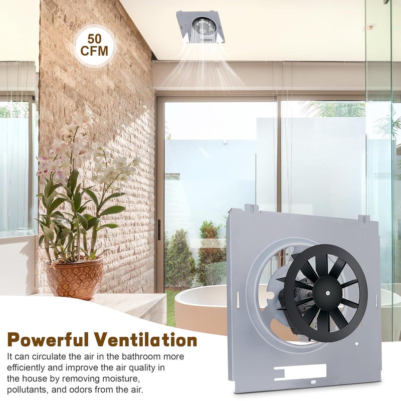 Techni Edge 763RL B 50CFM Fan, Nutone 763RL B, 763RLN B, 763RLL, 763RLN-R01 70CFM 769RL/769RF S0503B000 Fan Compatible. Pure Copper Motor - Image 2